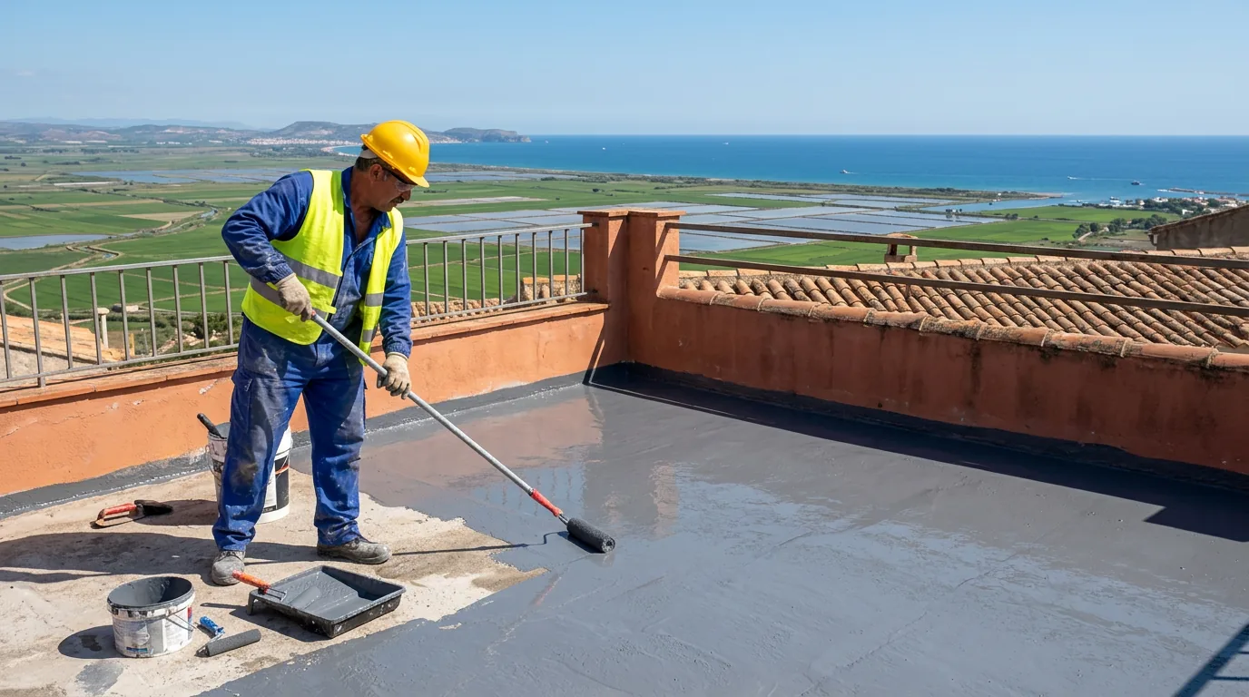 Impermeabilización de terraza en el Delta de l'Ebre — Pinturas Monfor